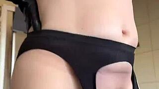 Hairy Milf Does Fitness Workout