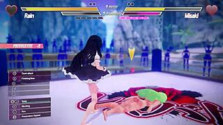 Lesbians Battle Fiercely With Fingering And Fucking!