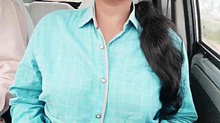 College girl engages in car sex with telugu dirty talks.