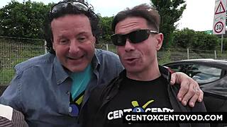 Watch These Two Sluts Trample Alex Magni With Double Penetrations And Blowjobs!