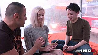 why does julia parker shove a dildo in her ass while the masseur fucks her pussy?