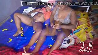 Zainab and Blacka explore lesbian strapon pleasures.