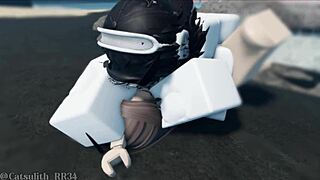 In the outdoor hot spring with an Asian beauty and a follower session 9