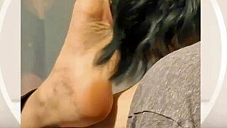 Taking time to lick feet