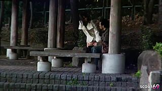 i'm a skinny japanese teen giving blowjob to stranger in car at casting