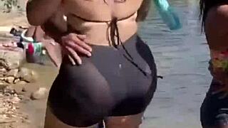 Big ass tease from a hot prostitute