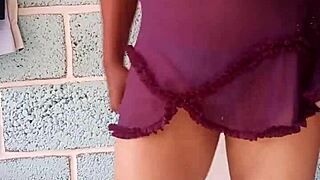 usando panty brillosa azul de mi amante 😘