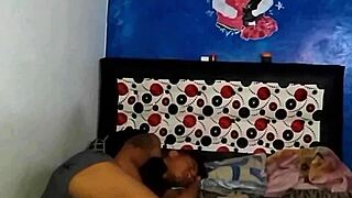 Stepsister Lies On Bed Showing Thongs