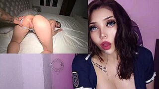 Horny latina fucks cameraman and removes condom for creampie 😈