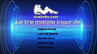 three greedy pigs valeria curtis lara de santis viking getting wild in group action 😈