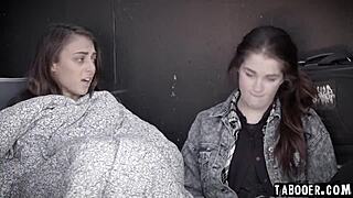 Tabooer com - evelyn claire helps gia derza escape the street with intimate assistance.