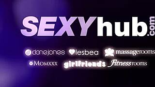 Fitness Rooms Latina Teen Sofia Smith Rips Yoga Pants for POV Blowjob.