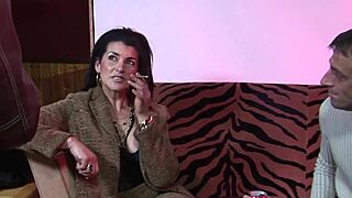 Brunette Mature Slut Fucks Foursome!