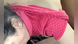 Milf Gabriella pulls his huge cock and swallows cum