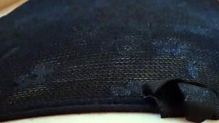 Slut flashes her pussy and slip