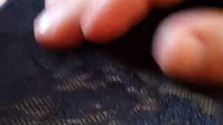 Slut flashes her pussy and slip