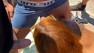 Beach Teasing Blowjob Facial