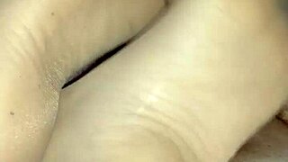 homemade footjob with sheer nylons!