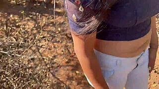 ex girlfriend seduced and roughly fucked alone in jungle, wild contrast