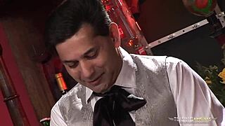 amazing maid passionately shares delicious cocks with another babe