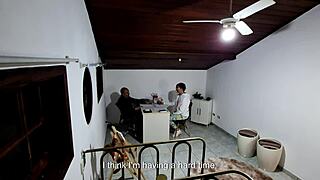 student is going to take a test in the teachers office and is seduced by him until she gives in and has sex