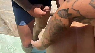 Beach Teasing Blowjob Facial