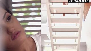 Bffs engage in nasty lesbian fuck by the pool.