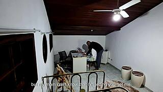 student is going to take a test in the teachers office and is seduced by him until she gives in and has sex