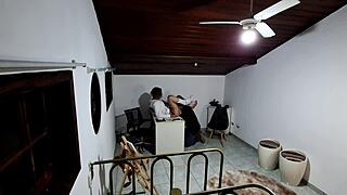 student is going to take a test in the teachers office and is seduced by him until she gives in and has sex