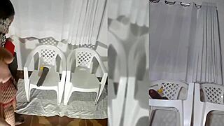 Bbw bitch strips in red panties and rides big dildo in pov full video