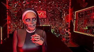 Sinister Nun Fingers Ass and Gives Jerk Off Instructions in Hell