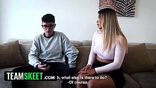 Big Titty Colombian Stepsister Moans While Getting Fucked With Big Dick