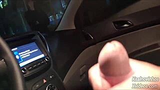 Risky Handjob for Hot Teen on Public Street