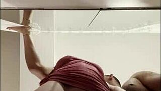 Coming home from the night club and punishing my brunette wife with rough sex after she danced with muscular friends