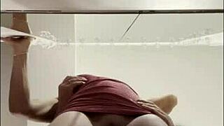 Coming home from the night club and punishing my brunette wife with rough sex after she danced with muscular friends