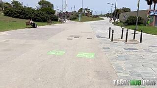 Did you spot those perfect tits at the Barcelona nude beach with Apra Shay and Don Mulatito?