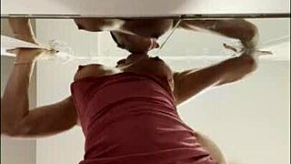 Coming home from the night club and punishing my brunette wife with rough sex after she danced with muscular friends