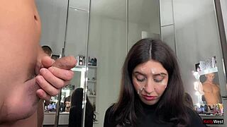 katty west swallows every drop in this facial compilation