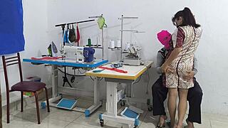 Intense Seduction Unfolds in Sewing Workshop