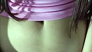 Following stepsister secretly almost caught pink tight pussy