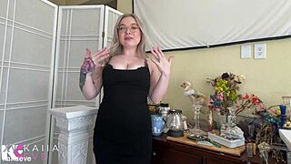 First date with blonde babe turns into domination humiliation