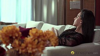 Dane Jones and Betzz tease with erotic dance then passionate sofa sex