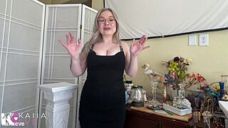 First date with blonde babe turns into domination humiliation