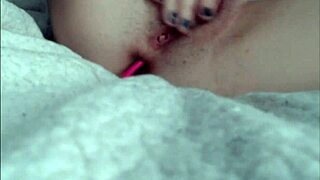 this slut masturbates constantly in her room!