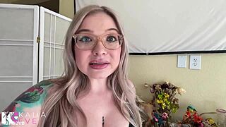 First date with blonde babe turns into domination humiliation