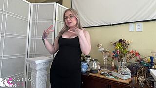 First date with blonde babe turns into domination humiliation