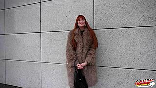 Skinny tall german redhead soley summer in first time porn casting interview