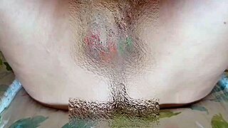 Fat Sixty-Year-Old Granny With Huge Saggy Tits Caresses Her Old Pussy