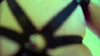 Tell me, is this lecherous babe pegging her guy with a strapon and swallowing his cum?