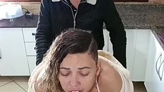 my stepfather loves to surprise me with ass licking